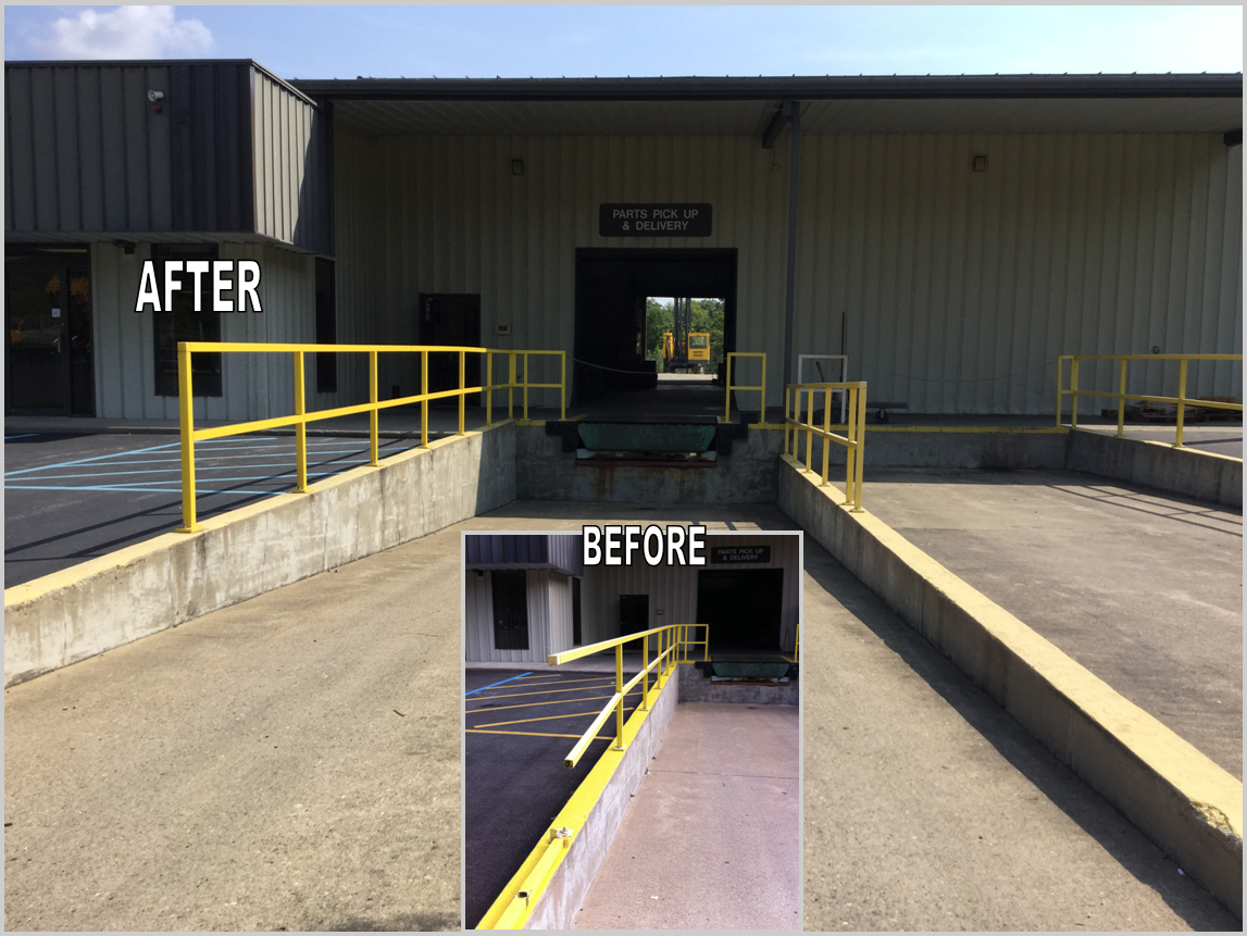 Truck Smashes Handrail at Loading Dock GEF, Inc.